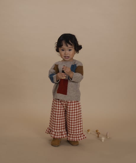 organic zoo/Paprika Gingham Frill Culottes