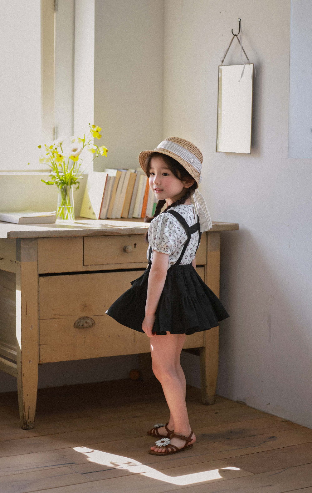 Wonny Ribbon / Black Denim Skirt | lisoro