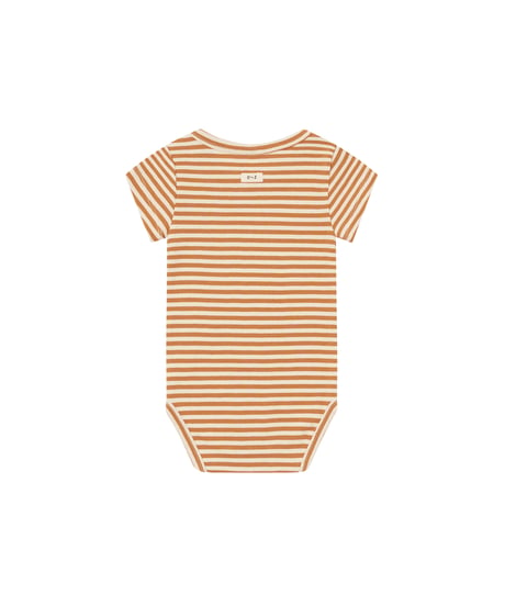 organic zoo/ Copper Stripes Short Sleeve Bodysuit