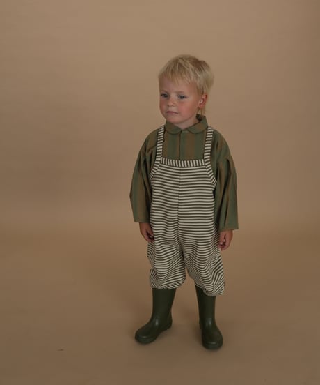 organic zoo/Fern Stripes Dungarees