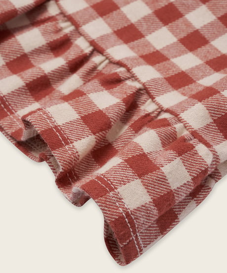 organic zoo/Paprika Gingham Frill Culottes