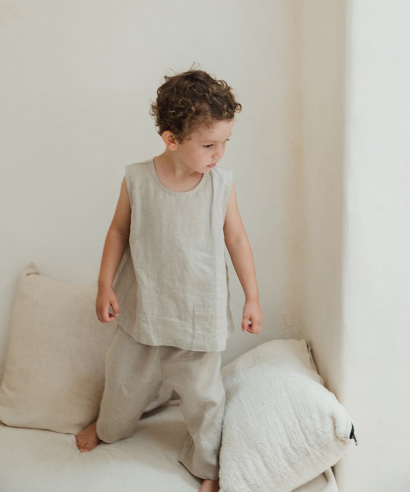 その他 son and daughter Koa Linen Sets 3-4y Son and Daughter/ Koa Linen Sets (Natural) | li