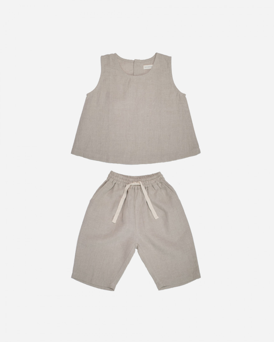 その他 son and daughter Koa Linen Sets 3-4y Son and Daughter/ Koa Linen Sets (Natural) | li