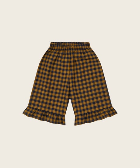 organic zoo/Blueberry Gingham Frill Culottes