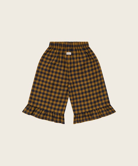 organic zoo/Blueberry Gingham Frill Culottes