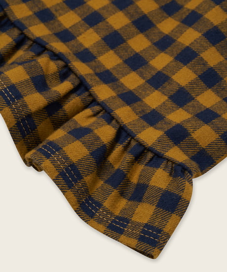 organic zoo/Blueberry Gingham Frill Culottes