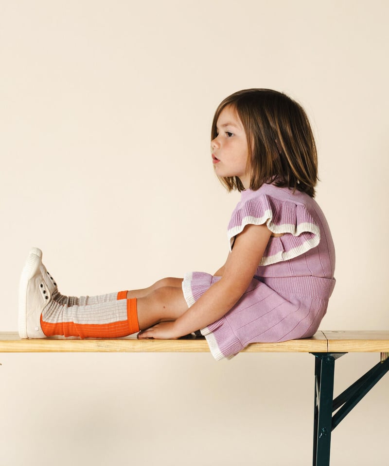 ワンピース mabli MABLI ベージュ フリル ワンピース 2y - メルカリ