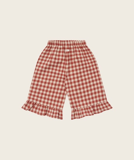 organic zoo/Paprika Gingham Frill Culottes