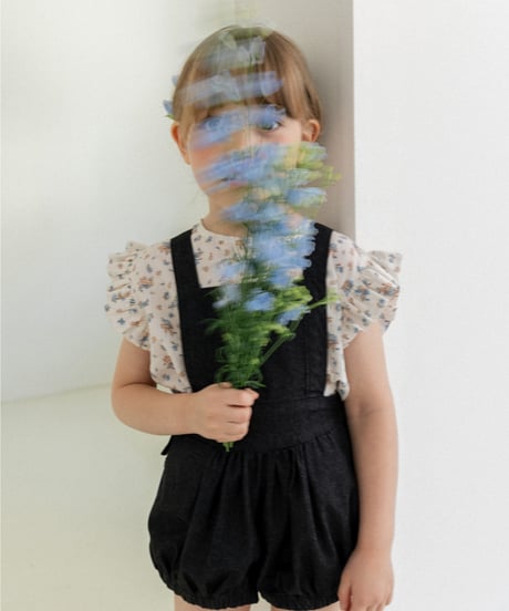 Wonny Ribbon / Black Denim Romper