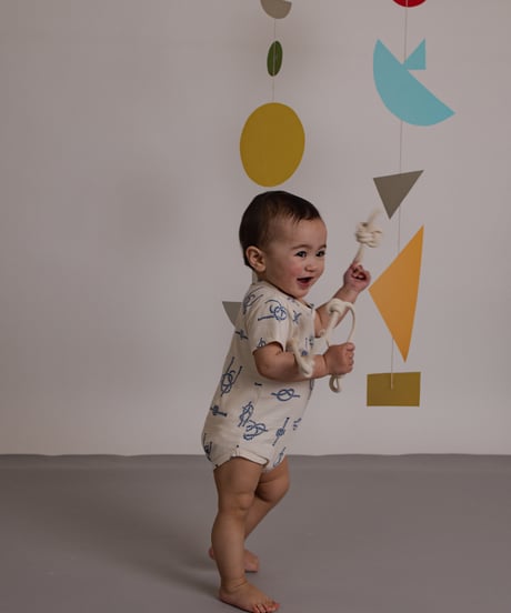 organic zoo/ Sailor Knots Short Sleeve Bodysuit