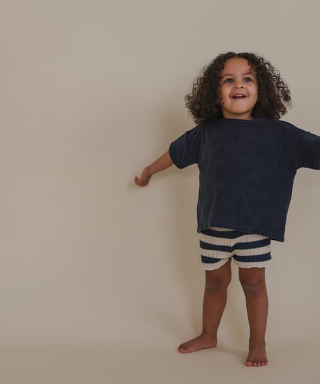 organic zoo/Navy Terry Boxy T-Shirt