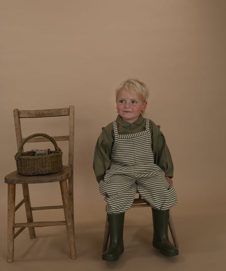 organic zoo/Fern Stripes Dungarees
