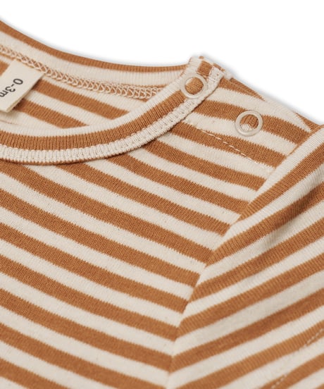 organic zoo/ Copper Stripes Short Sleeve Bodysuit