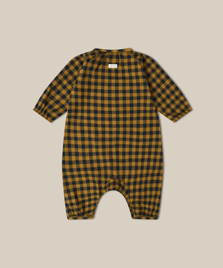 organic zoo/ Blueberry Gingham Onesie