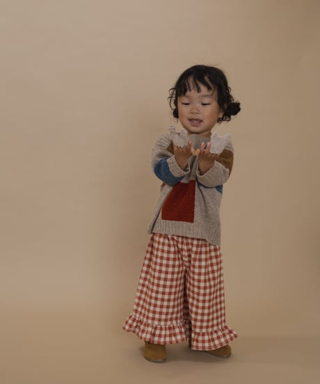 organic zoo/Paprika Gingham Frill Culottes