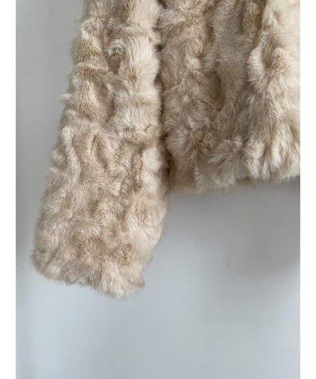 【26TH-07】Rabbit Like Fur Hoodie Coat