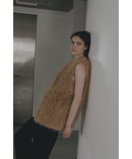【26TH-18】Curly Fur Vest