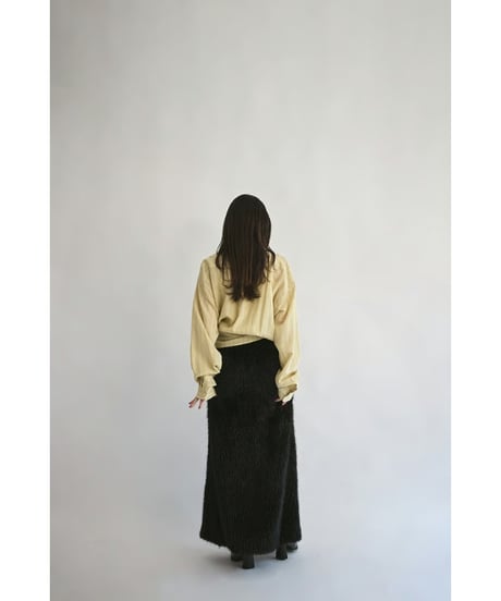 【25TH-04】Mix Fur Maxi Skirt