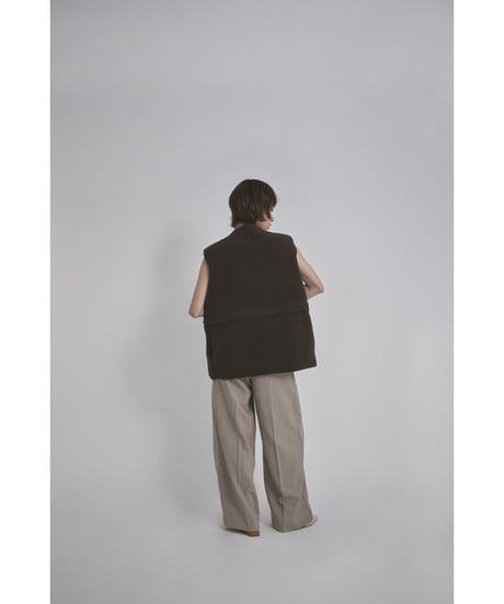 【26TH-15】Mouton Like Boa Short Vest