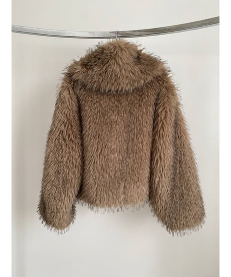 【26TH-09】2way Collar Fox Like Fur Coat