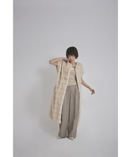 【26TH-10】Mink Like Fur Long Vest