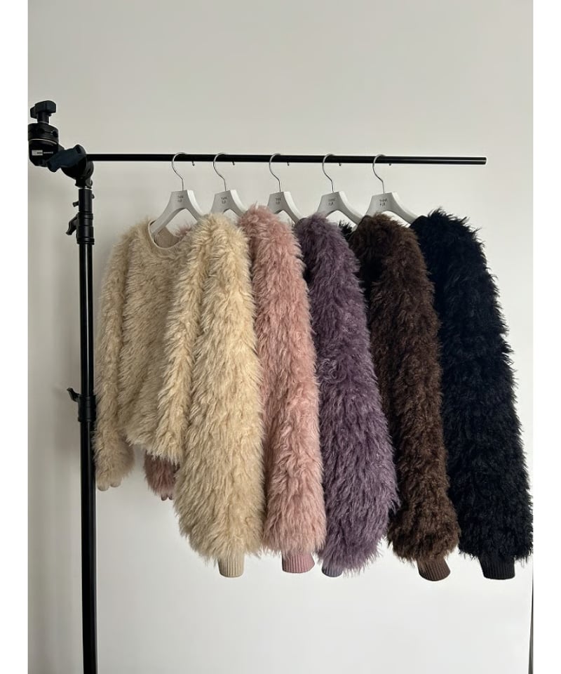 25TH-09】2Way Fur×Knit Tops | THINK FUR
