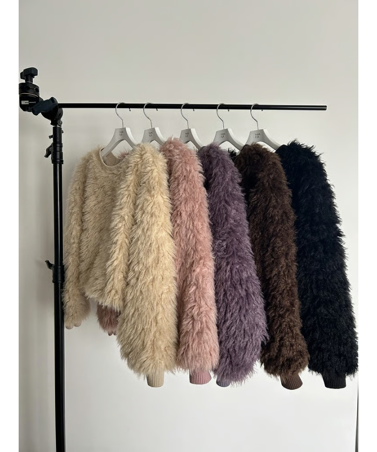 25TH-09】2Way Fur×Knit Tops | THINK FUR