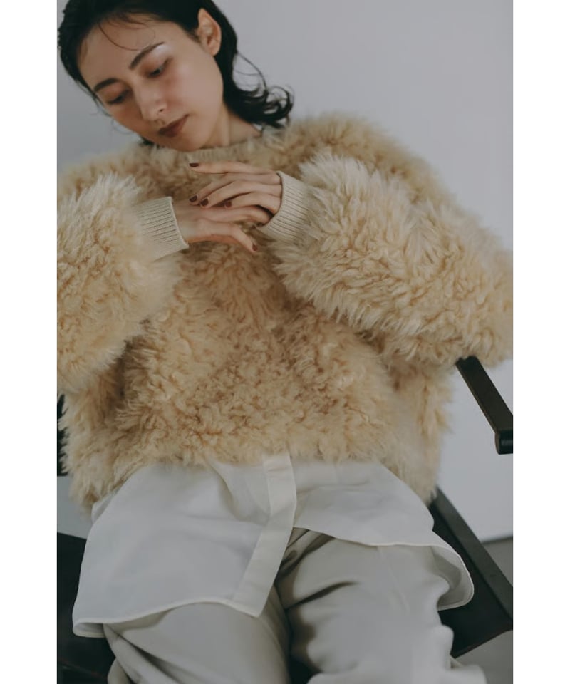 25TH-09】2Way Fur×Knit Tops | THINK FUR