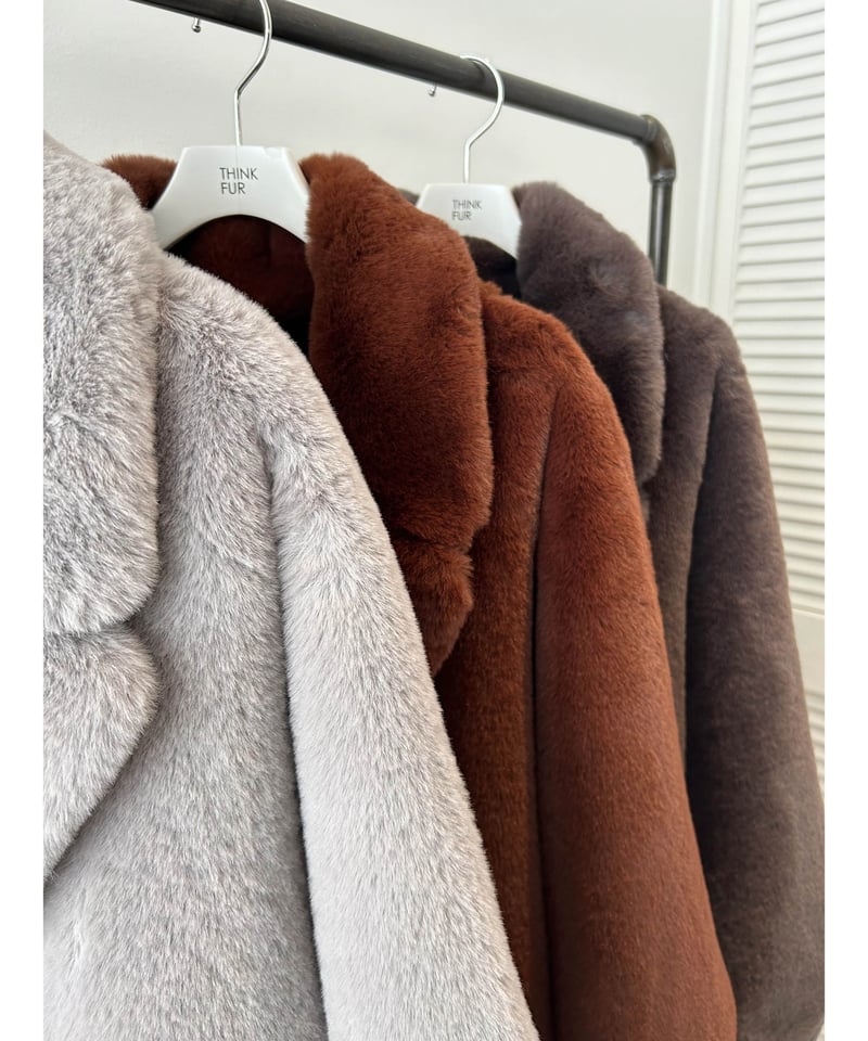 24TH-01】Rex Like Fur Tailored Coat | THINK FUR