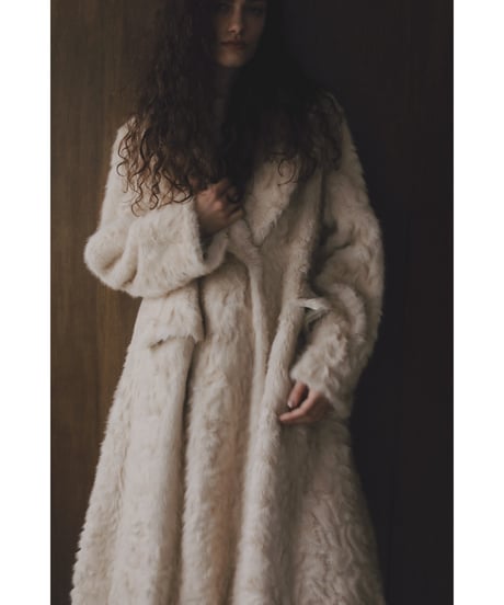 【26TH-12】Rabbit Like Fur Long Coat
