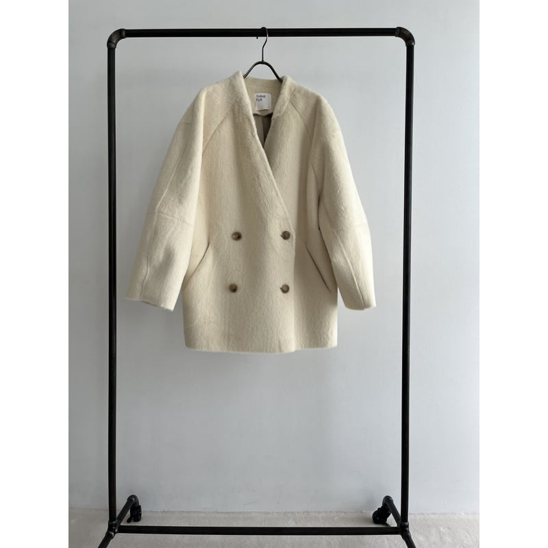 thinkfur Cocoon Fur Coat lemon 新品 シンクファー