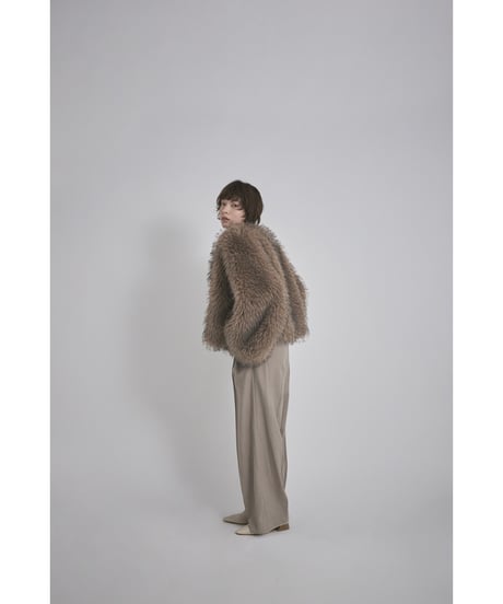 【26TH-09】2way Collar Fox Like Fur Coat