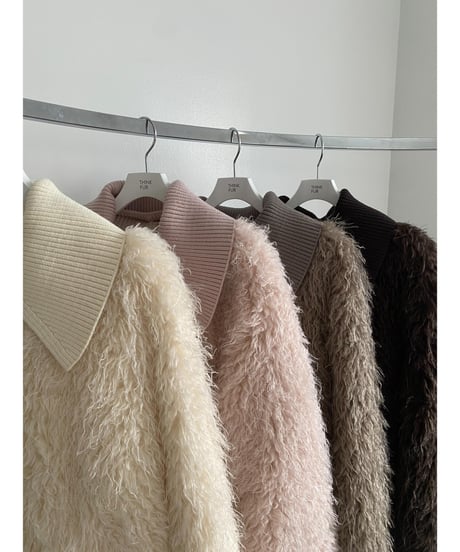【26TH-06】Mohair Like Fur Cardigan