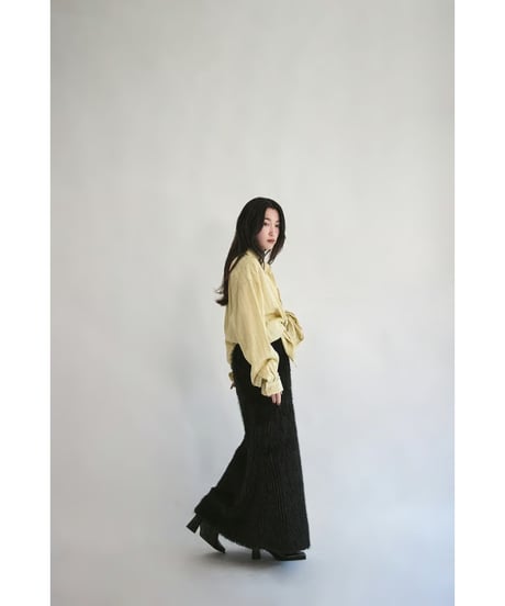 【25TH-04】Mix Fur Maxi Skirt