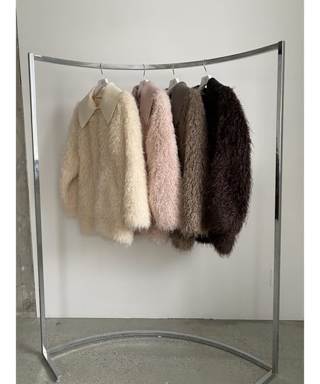【26TH-06】Mohair Like Fur Cardigan