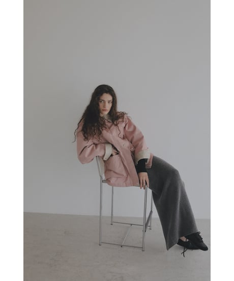 【26TH-02】 Fake Leather Collar Coverall