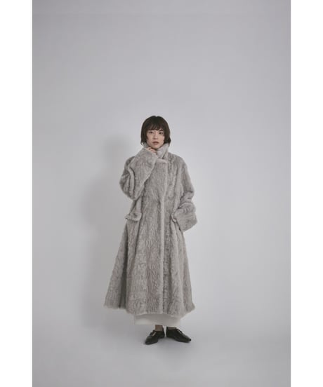 【26TH-12】Rabbit Like Fur Long Coat