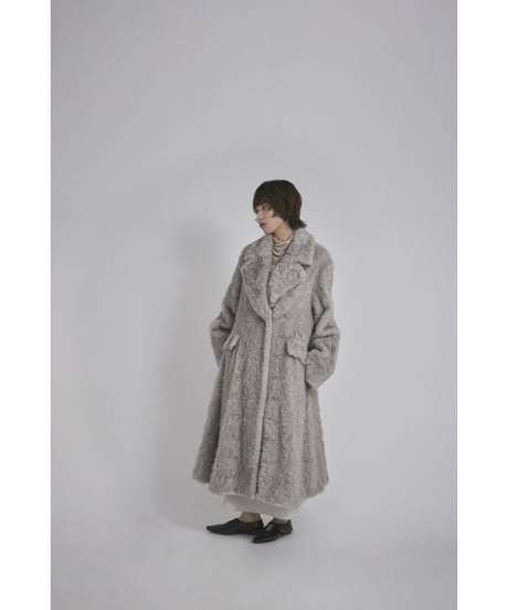 【26TH-12】Rabbit Like Fur Long Coat