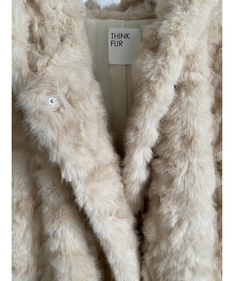【26TH-07】Rabbit Like Fur Hoodie Coat