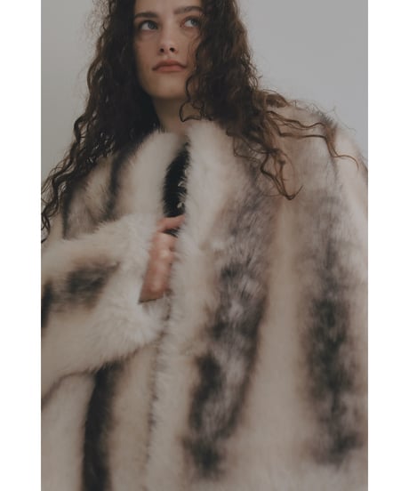 【26TH-08】Mouton Like Gradation Fur Coat
