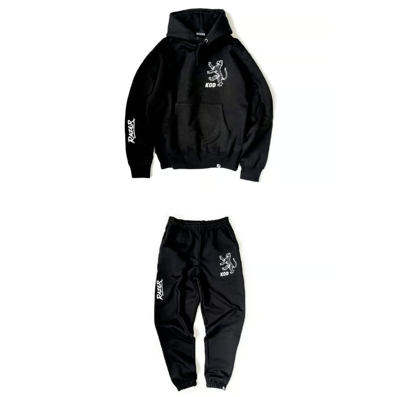 KOD×RAZORコラボ スウェットセットアップ ヒョウ 黒 | KOD