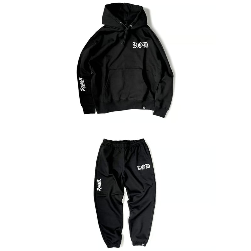 KOD×RAZORコラボ スウェットセットアップ ロゴ 黒 | KOD