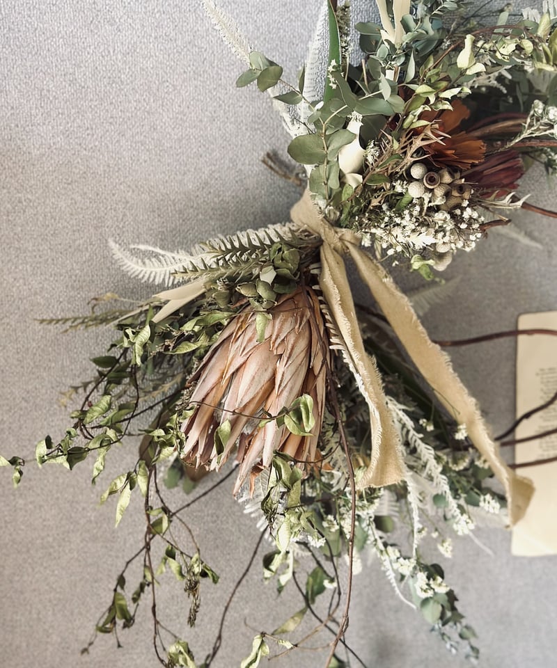 ドライフラワーリース】枝物のある暮らし ワイルドフラワーの
