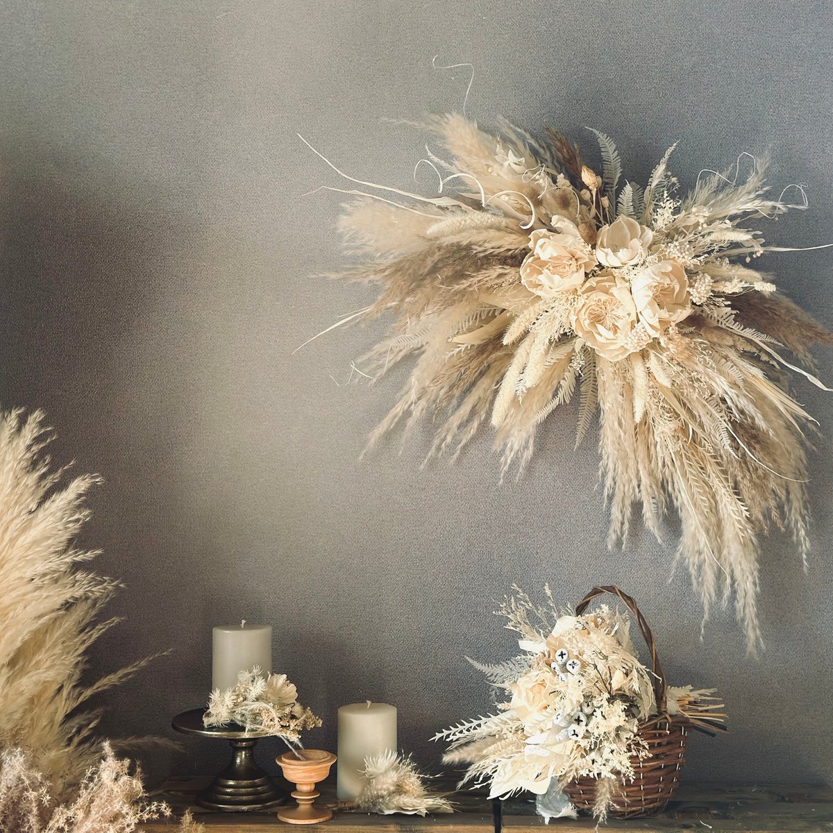 ドライフラワー壁掛けアレンジ】 | ドライフラワー NEWCONNECT