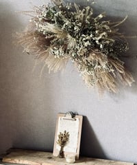 【ドライフラワー壁掛けアレンジ】暮らしに寄り添う 枯れ草アレンジ