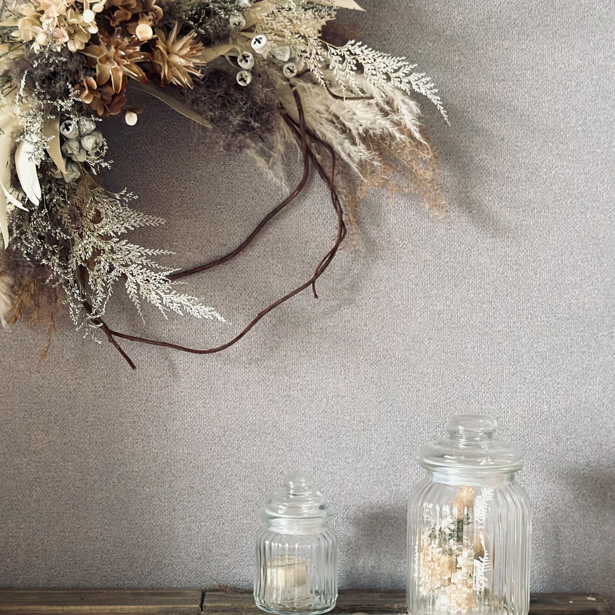 ナチュラルドライフラワー春の三日月リース☪·̩͙ Amazon.co.jp: Lulu's ルルズ 三日月のフラワーリース オレンジ