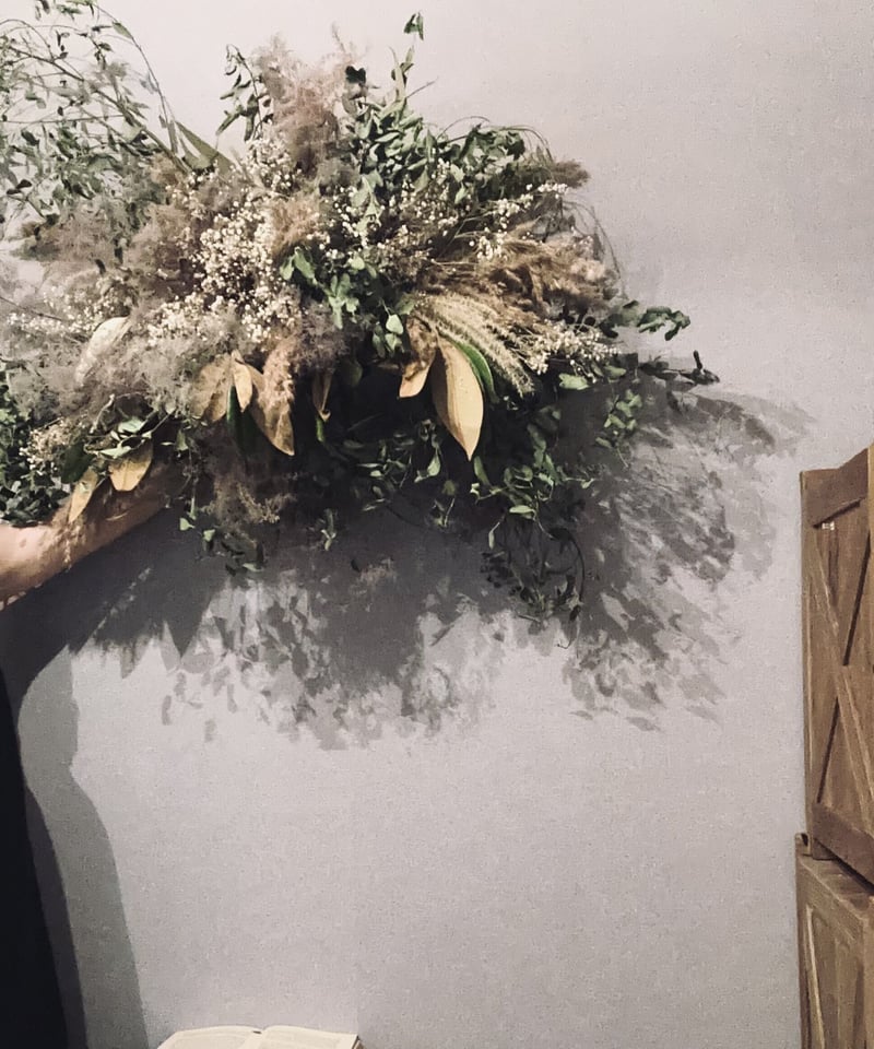 ドライフラワー壁掛けアレンジ】ボタニカル空間装飾に | ドライ