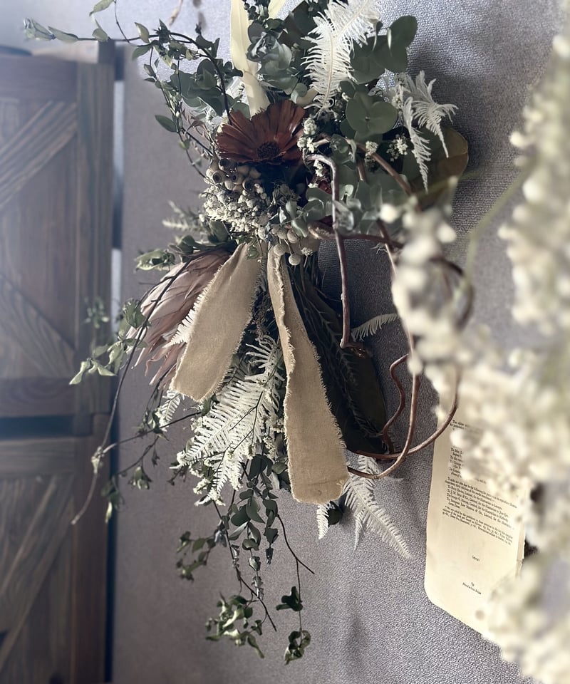 ドライフラワーリース】枝物のある暮らし ワイルドフラワーの