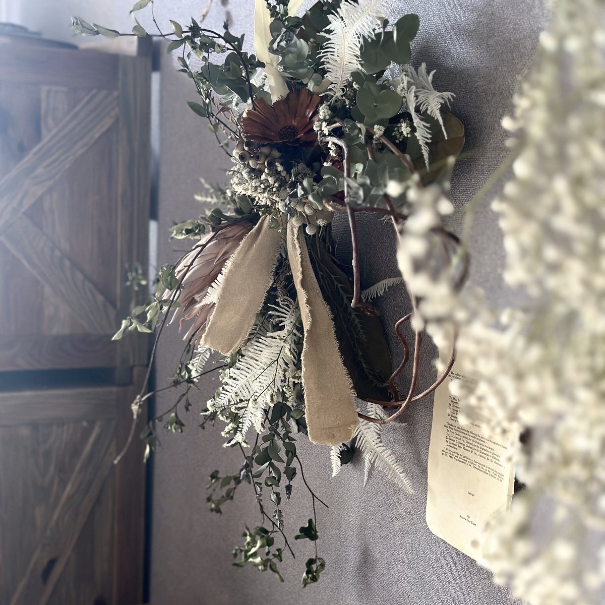 ドライフラワーリース】枝物のある暮らし ワイルドフラワーの