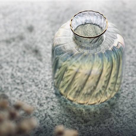 【フラワーベース】日々の暮らしに彩りを ゴールドエッジストランプ